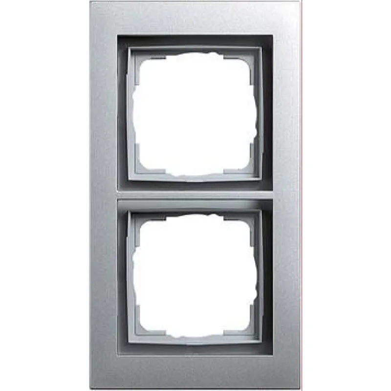 Gira Adapterrahmen 1254651 2fach ITS 30 Farbe Alu