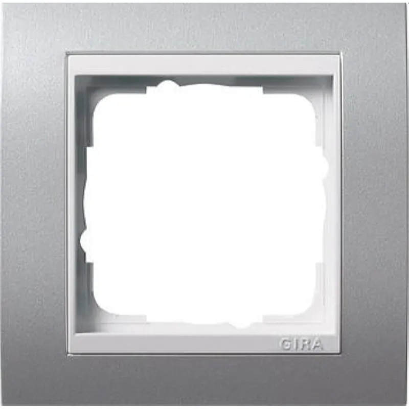 Gira Rahmen 0211326 1fach + ZR rw Event Farbe Alu