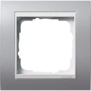 Gira Rahmen 0211326 1fach + ZR rw Event Farbe Alu