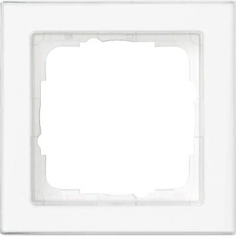 Gira Rahmen 071122 1fach durchg beschreib E2 Klar/rw