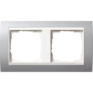 Gira Rahmen 0212326 2fach + ZR rw Event Farbe Alu
