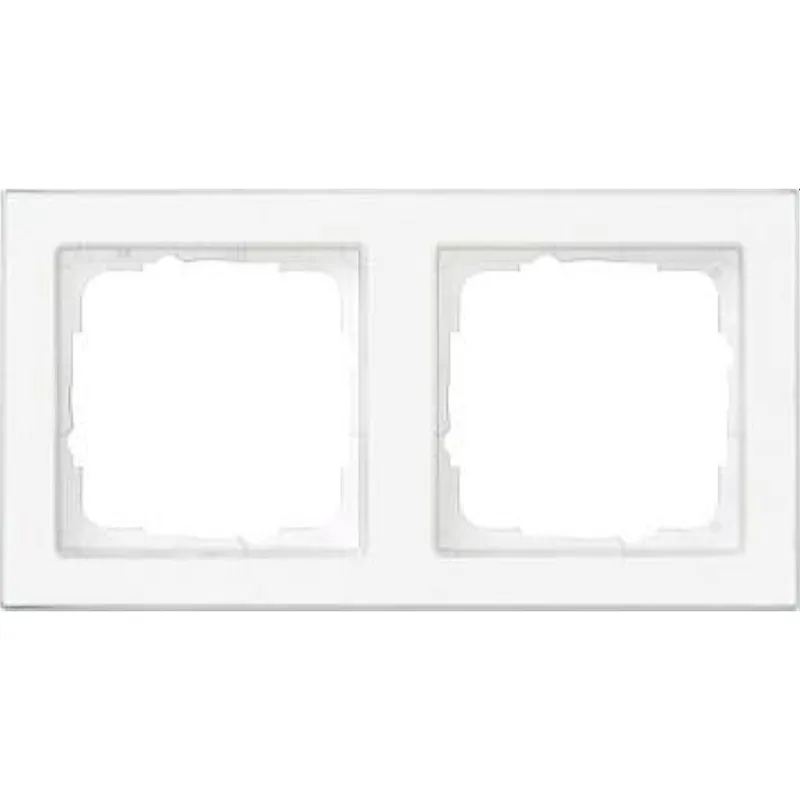 Gira Rahmen 071222 2fach durchg beschreib E2 Klar/rw