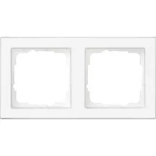 Gira Rahmen 071222 2fach durchg beschreib E2 Klar/rw