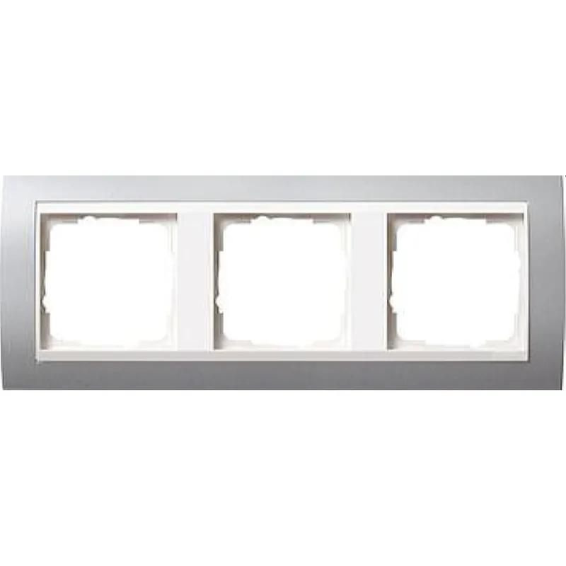 Gira Rahmen 0213326 3fach + ZR rw Event Farbe Alu