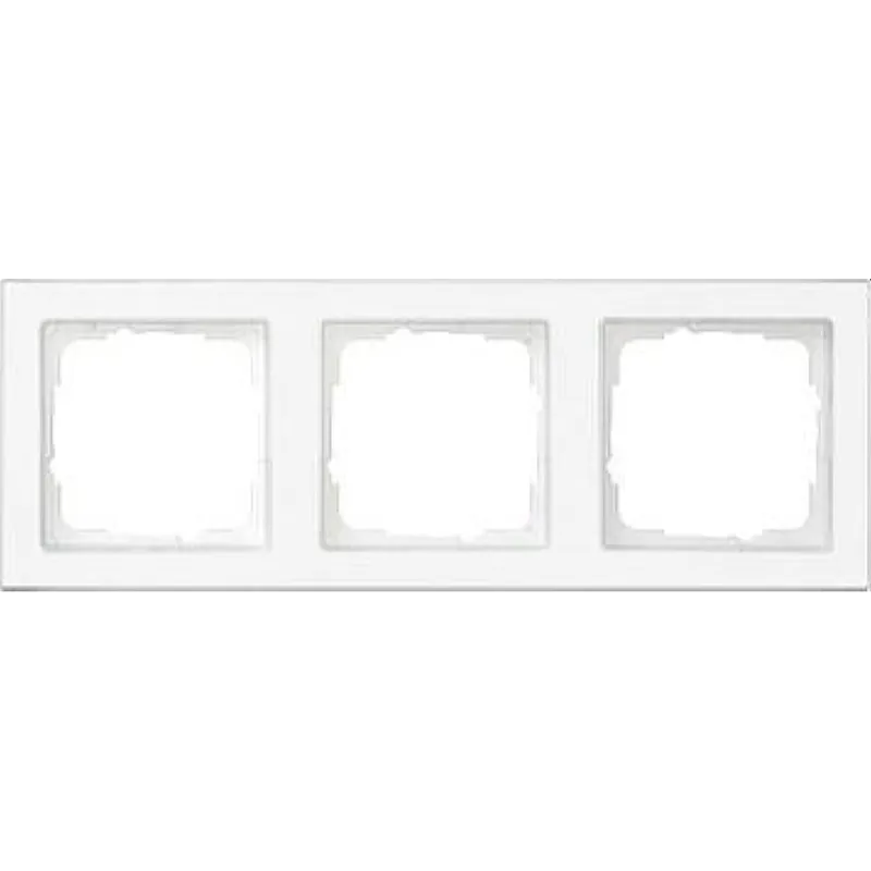 Gira Rahmen 071322 3fach durchg beschreib E2 Klar/rw