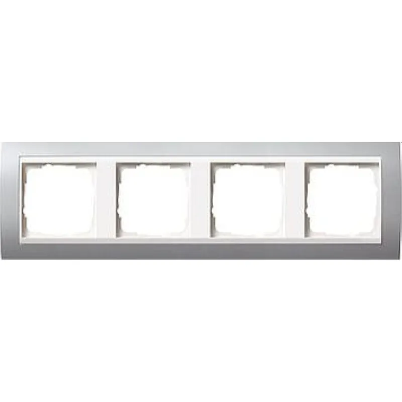 Gira Rahmen 0214326 4fach + ZR rw Event Farbe Alu