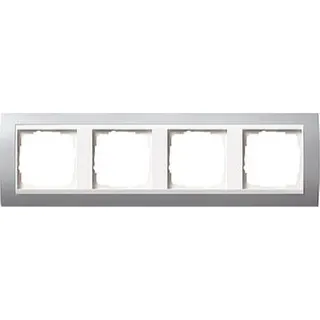 Gira Rahmen 0214326 4fach + ZR rw Event Farbe Alu