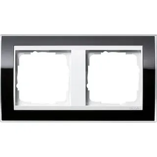 Gira Rahmen 0212733 2fach + ZR rw Event Klar schwarz