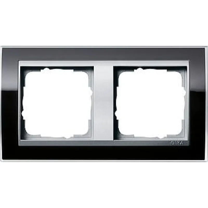 GIRA Rahmen 2fach ZR Alu Event Klar schwarz (0212736)