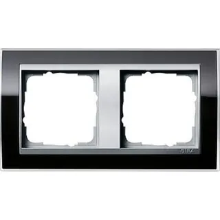 GIRA Rahmen 2fach ZR Alu Event Klar schwarz (0212736)
