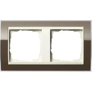 Gira Rahmen 0212761 2fach + ZR cw Event Klar Braun