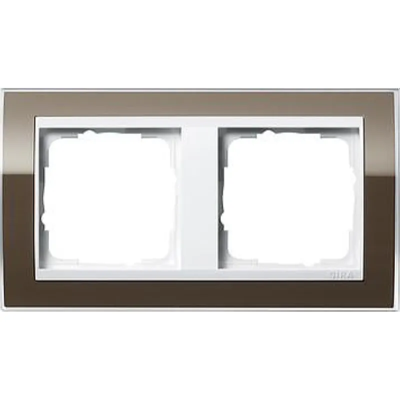 Gira Rahmen 0212763 2fach + ZR rw Event Klar Braun