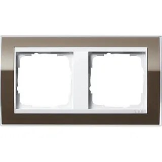 Gira Rahmen 0212763 2fach + ZR rw Event Klar Braun