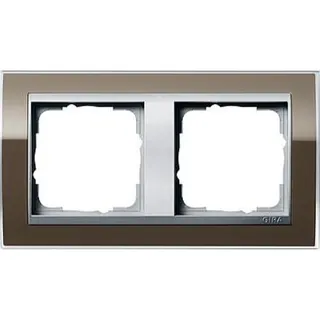 Gira Rahmen 0212766 2fach + ZR Alu Event Klar Braun