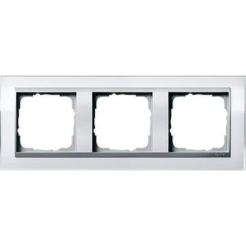 Gira Rahmen 0213726 3fach + ZR Alu Event Klar weiss