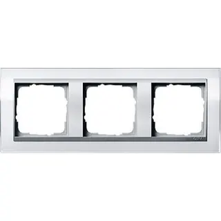 Gira Rahmen 0213726 3fach + ZR Alu Event Klar weiss