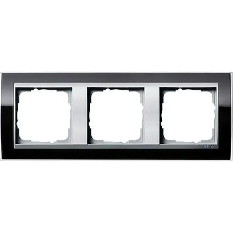 Gira Rahmen 0213736 3fach ZR Alu Event Klar schwarz