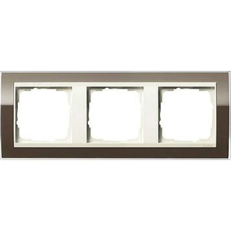 Gira Rahmen 0213761 3fach + ZR cw Event Klar Braun