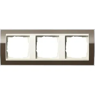 Gira Rahmen 0213761 3fach + ZR cw Event Klar Braun