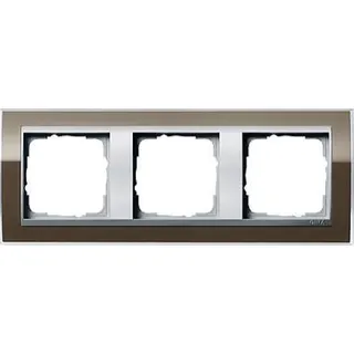 Gira Rahmen 0213766 3fach + ZR Alu Event Klar Braun