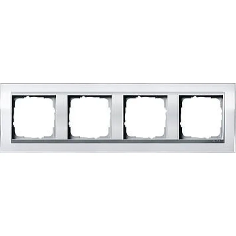 Gira Rahmen 0214726 4fach + ZR Alu Event Klar weiss