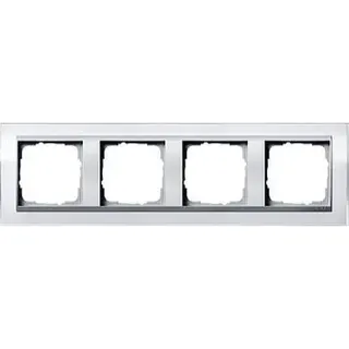 Gira Rahmen 0214726 4fach + ZR Alu Event Klar weiss