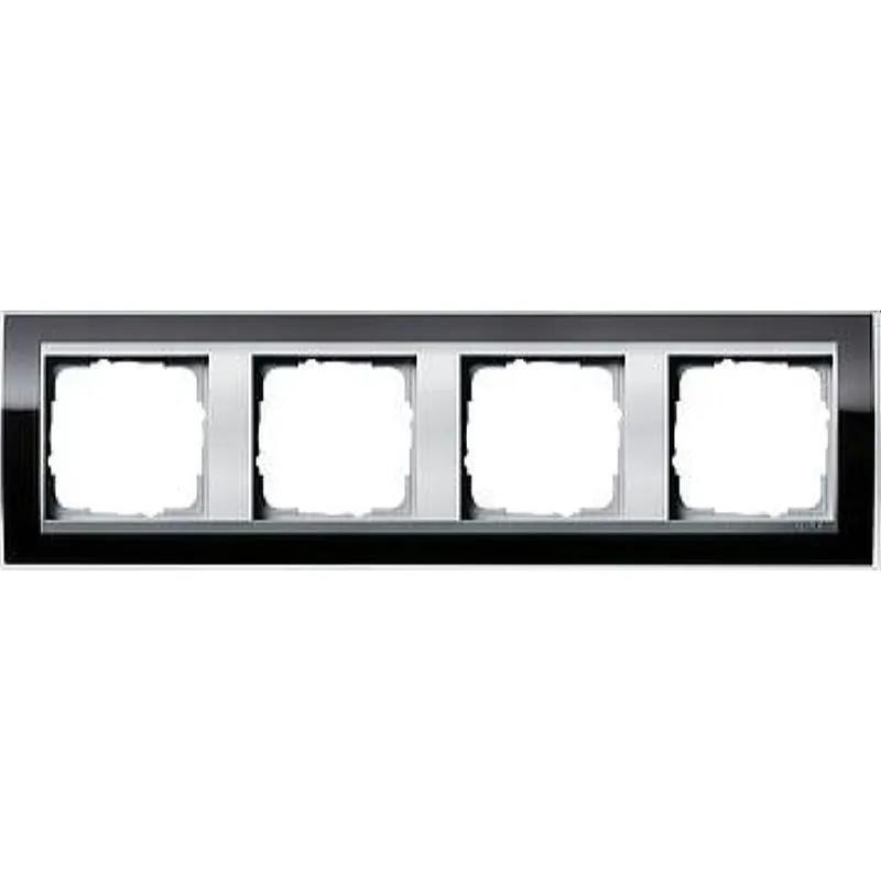 Gira Rahmen 0214736 4fach ZR Alu Event Klar schwarz
