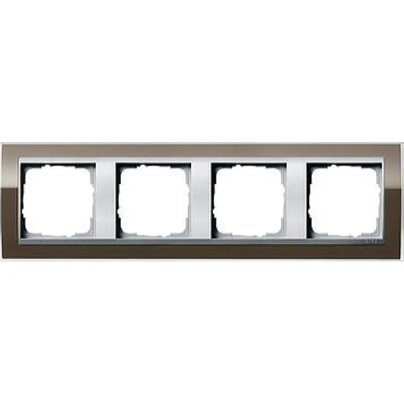 Gira Rahmen 0214766 4fach + ZR Alu Event Klar Braun