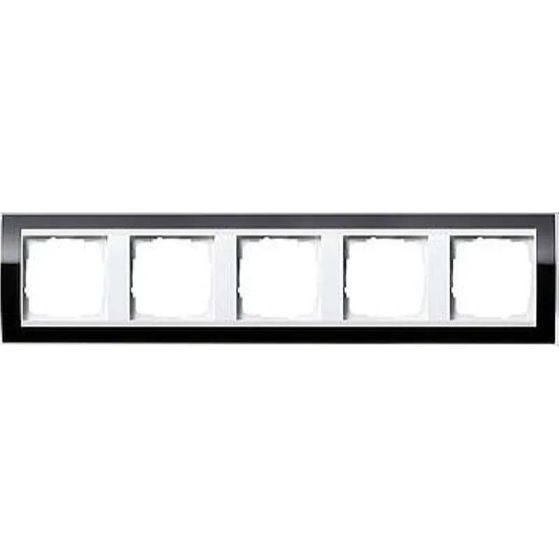 Gira Rahmen 0215733 5fach + ZR rw Event Klar schwarz