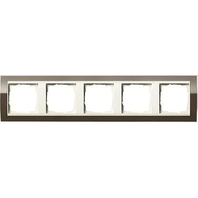 Gira Rahmen 0215761 5fach + ZR cw Event Klar Braun
