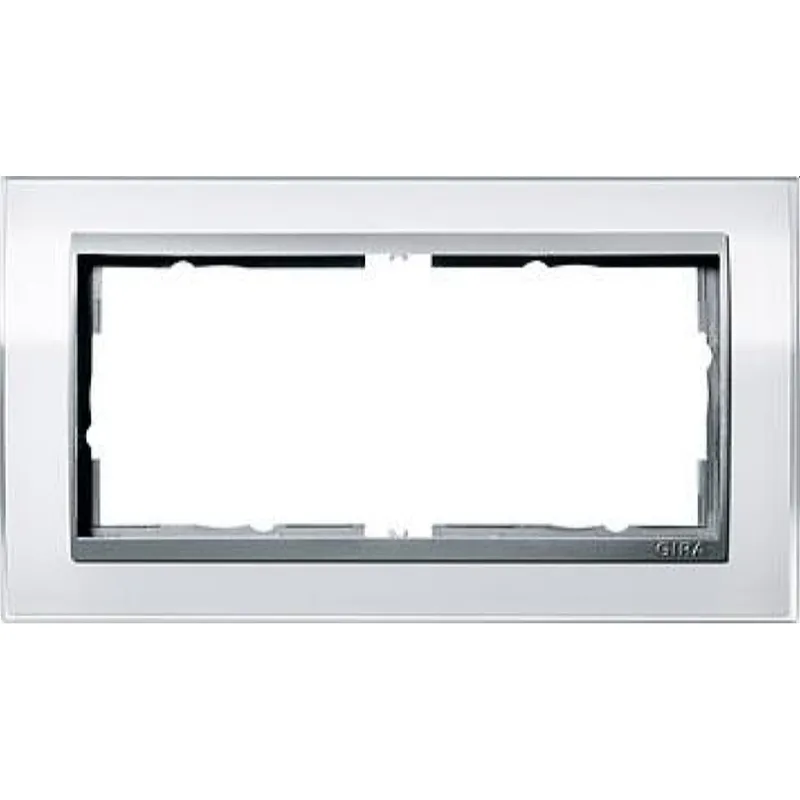 Gira Rahmen 1002726 2fach ZR Alu Event Klar weiss