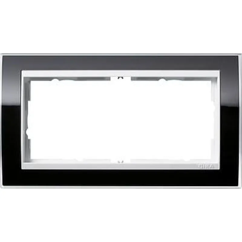 Gira Rahmen 1002733 2fach ZR rw Event Klar schwarz