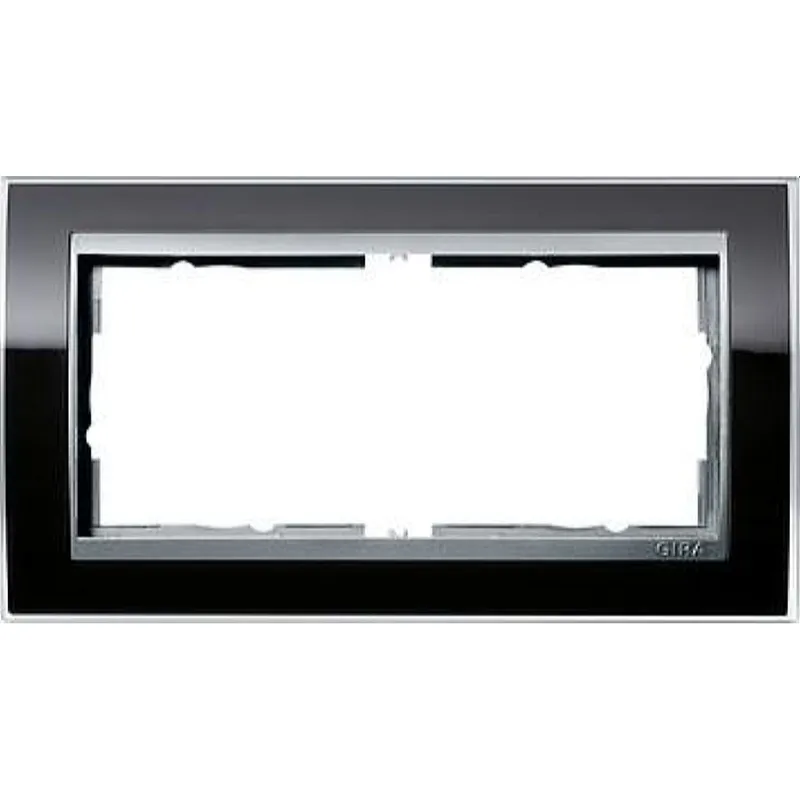 Gira Rahmen 1002736 2fach ZR Alu Event Klar schwarz
