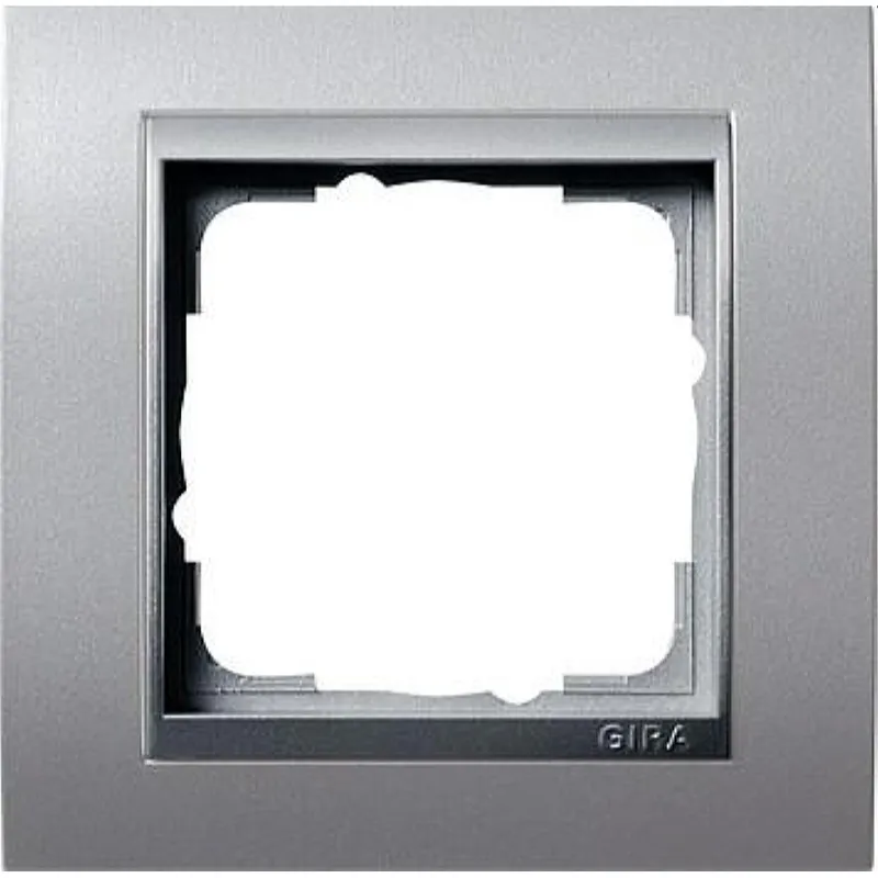 Gira Rahmen 021136 1fach + ZR Alu Event Farbe Alu