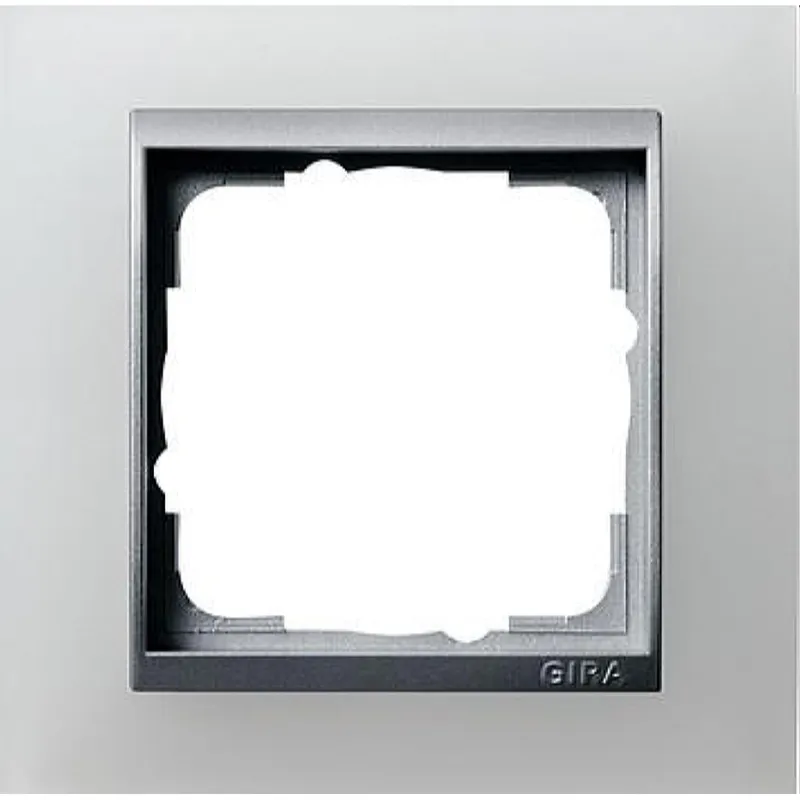 Gira Rahmen 021150 1fach + ZR Alu Event Opak weiss