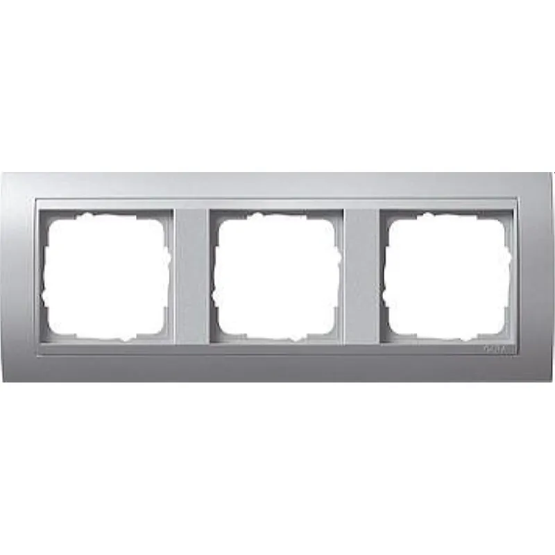 Gira Rahmen 021336 3fach + ZR Alu Event Farbe Alu