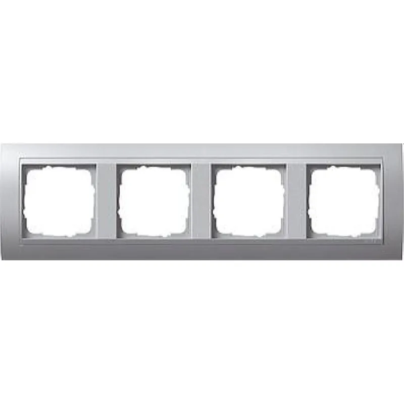 Gira Rahmen 021436 4fach + ZR Alu Event Farbe Alu