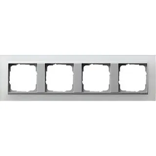 Gira Rahmen 021450 4fach + ZR Alu Event Opak weiss