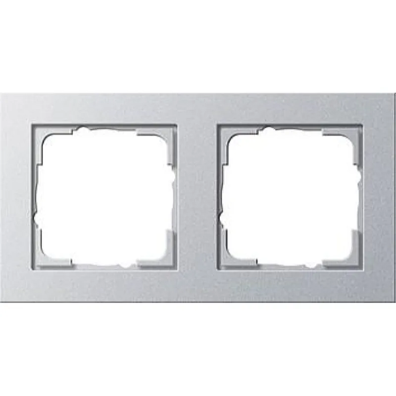 Gira Rahmen 021225 2fach E2 Farbe Alu