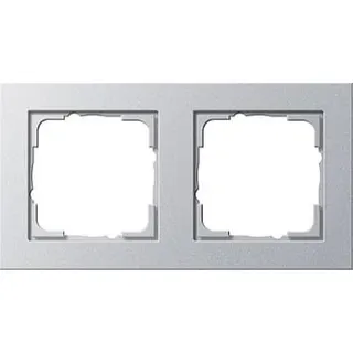 Gira Rahmen 021225 2fach E2 Farbe Alu