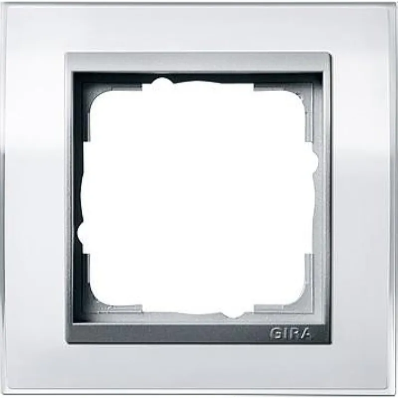 Gira Rahmen 0211726 1fach + ZR Alu Event Klar weiss