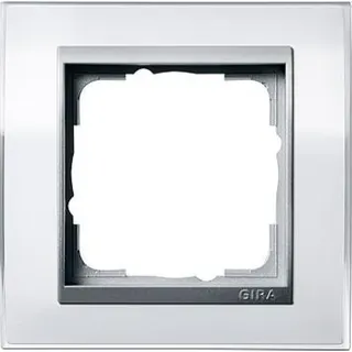 Gira Rahmen 0211726 1fach + ZR Alu Event Klar weiss