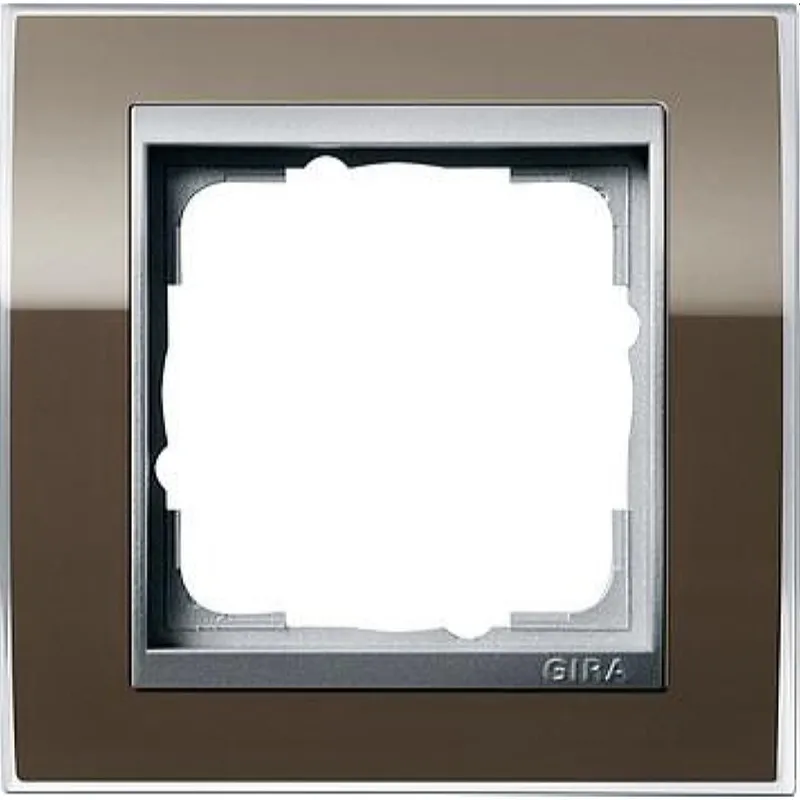 Gira Rahmen 0211766 1fach + ZR Alu Event Klar Braun
