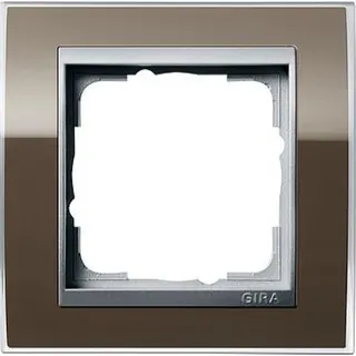 Gira Rahmen 0211766 1fach + ZR Alu Event Klar Braun