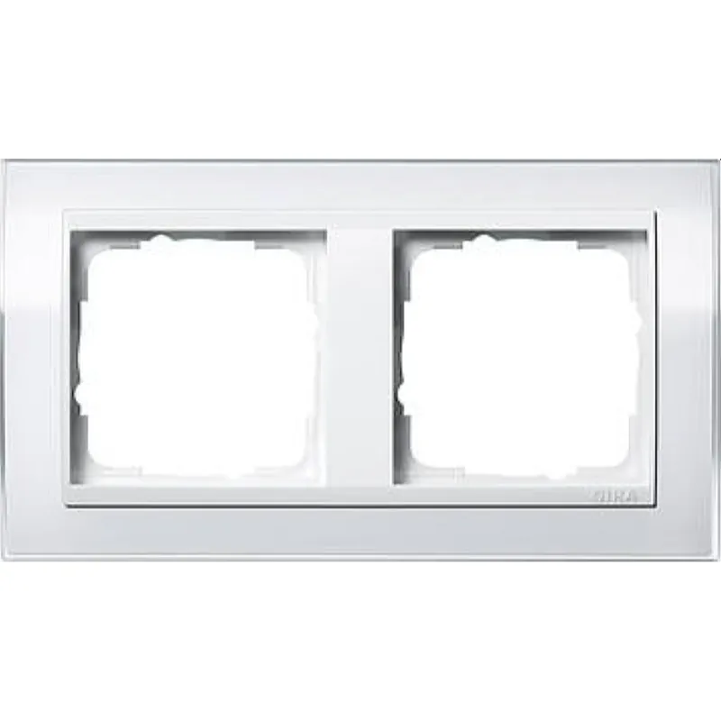 Gira Rahmen 0212723 2fach + ZR rw Event Klar weiss