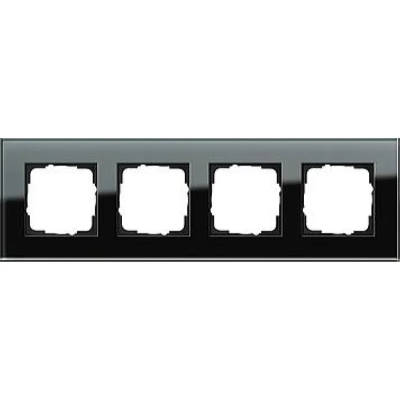 Gira Rahmen 021405 4fach Esprit Glas schwarz