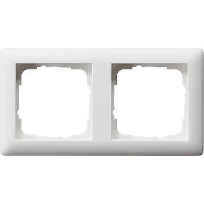 Gira Rahmen 021204 2fach Standard 55 reinweiss matt