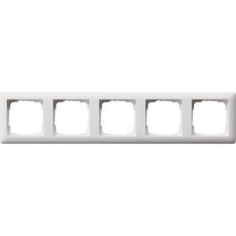 Gira Rahmen 021504 5fach Standard 55 reinweiss matt