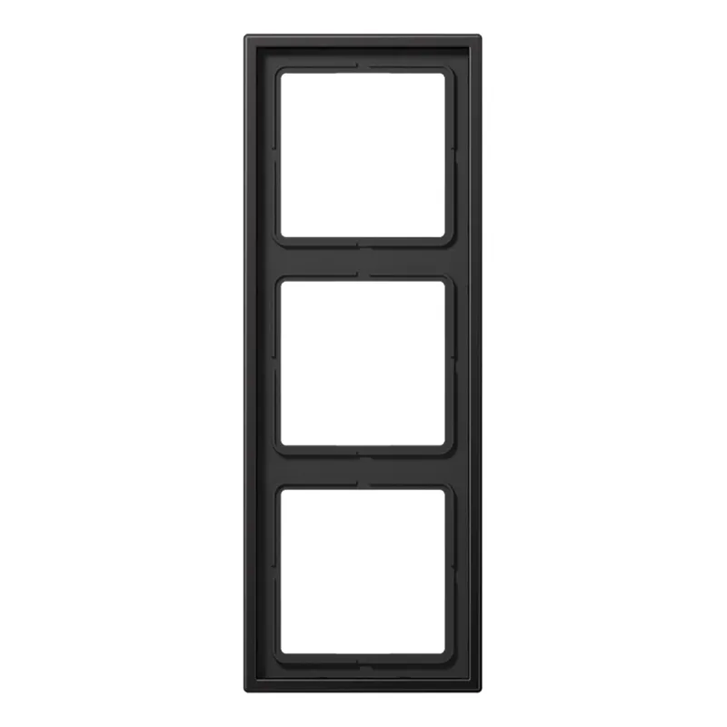 Jung Rahmen 3fach, Aluminium lackiert, LS 990, dark (lackiertes Aluminium) AL2983D