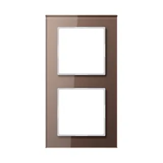 Jung Glasrahmen 2fach, Glas, A CREATION, mokka AC582GLMO